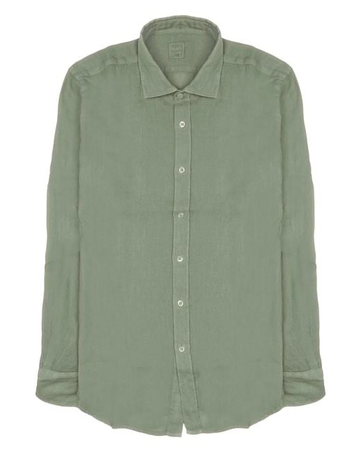 120% Lino Green Camicia for men