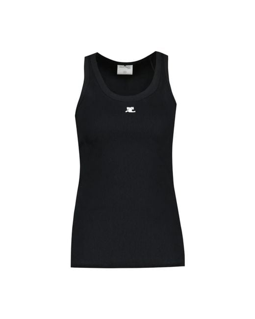 Courreges Black Courregès 90's Rib T-Shirt