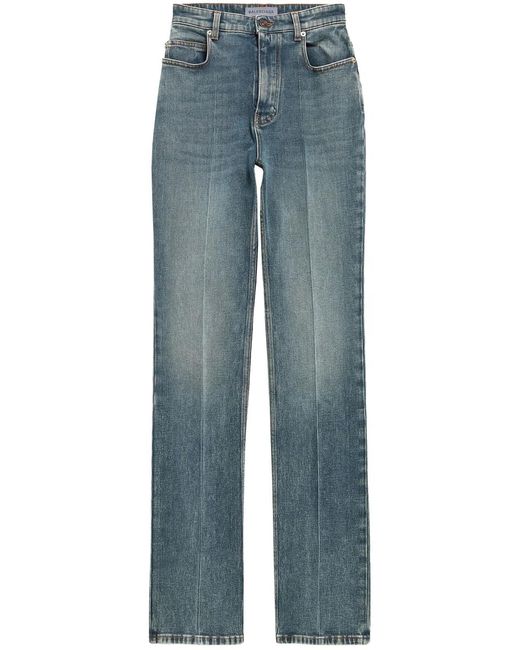 Balenciaga Blue High Waist Slim Jeans