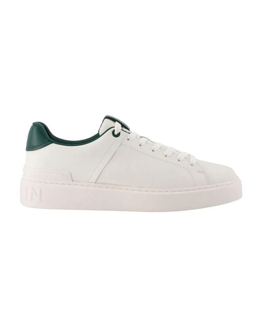 Balmain White B Court Sneakers for men