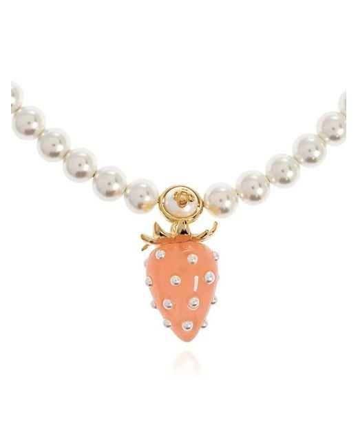 Casablanca White "Strawberry" Necklace