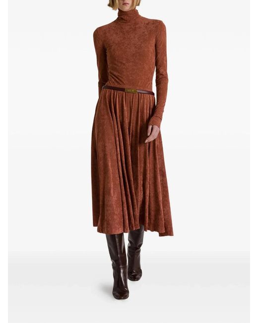 Alberta Ferretti Brown Triacetate Polyester Elastane Skirt