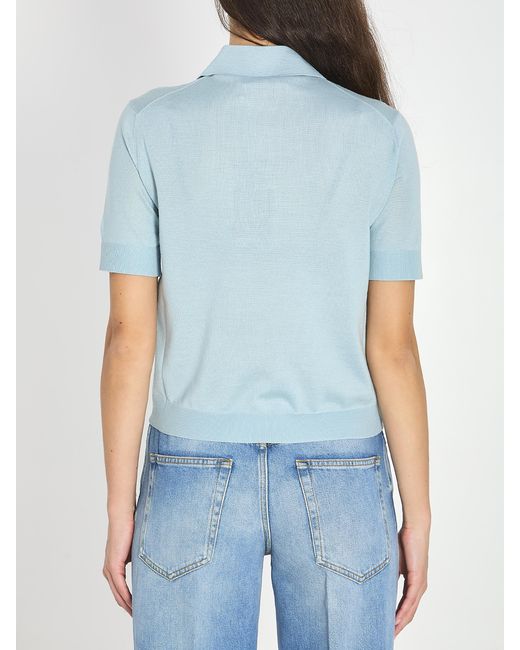 Gucci Blue Polo With Logo