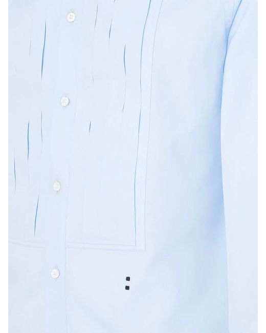 Fendi Blue Light Poplin Shirt for men
