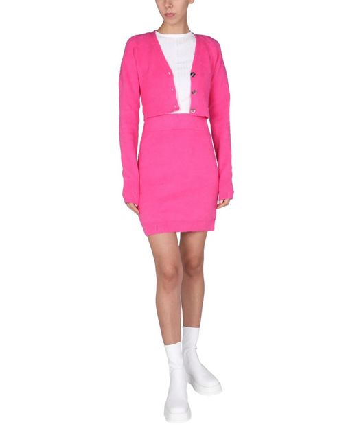 Helmut Lang Pink Brushed Skirt