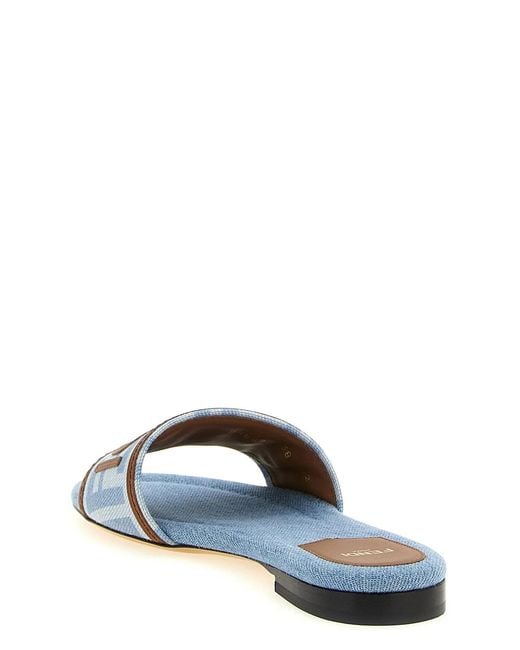 Fendi Blue Denim Sandals