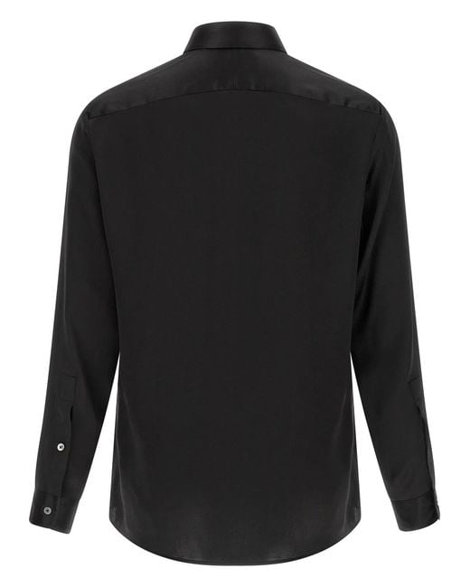 Rivvia Projects Black Silk Shirt for men