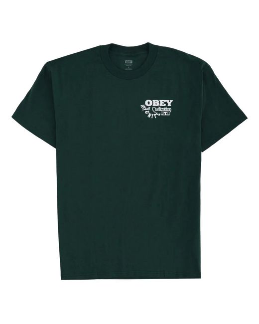 Obey Green "Civilization" T-Shirt for men
