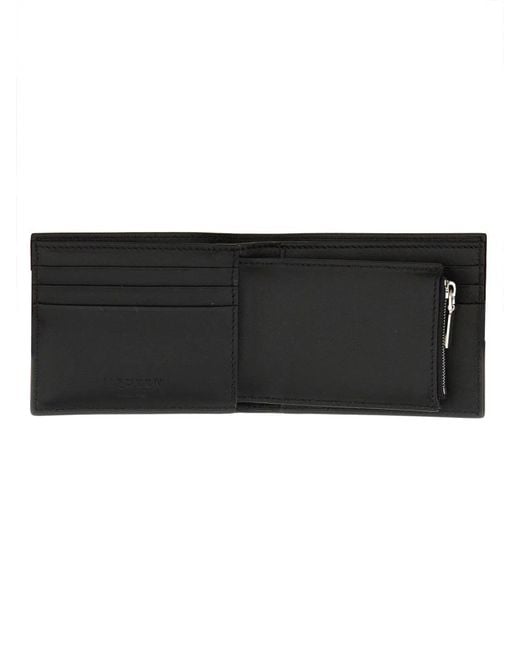 McQueen Black Wallet With Logo for men