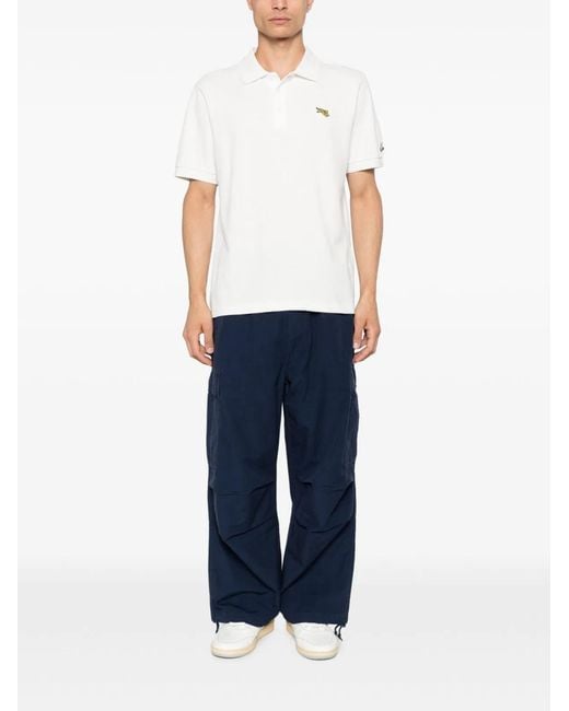 KENZO White Gots Cotton Polo Shirt for men