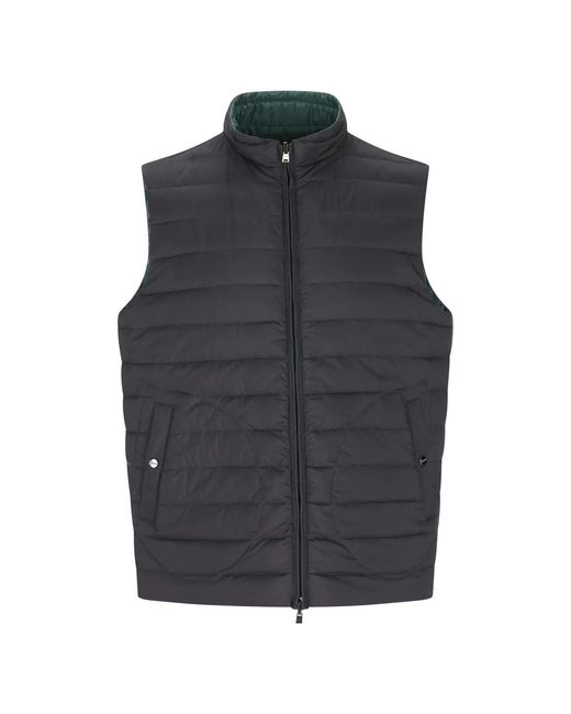 Herno Green Polyamide Reversible Gilet for men