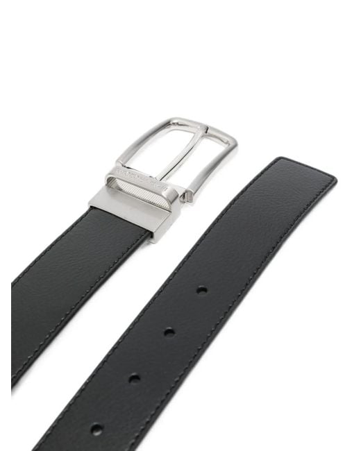 Emporio Armani Black Leather Belt for men