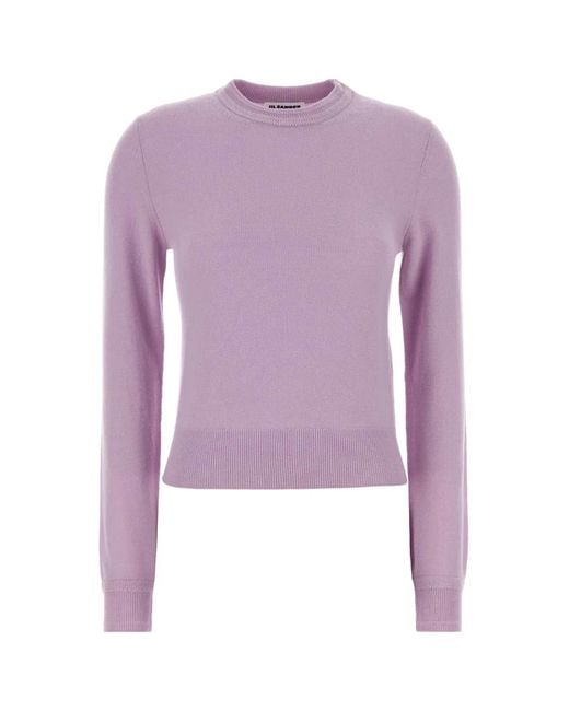 Jil Sander Purple Cn Ls Jumper