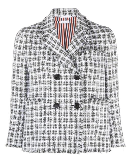 Thom Browne Gray Cotton Cropped Sportcoat