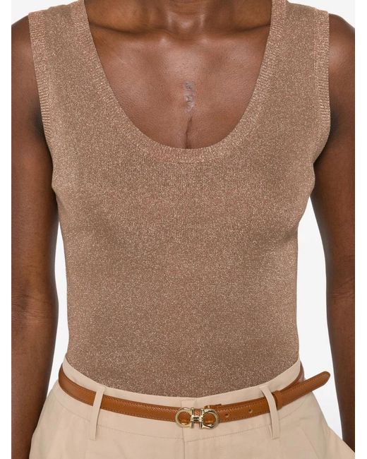 Fabiana Filippi Brown Tank Top