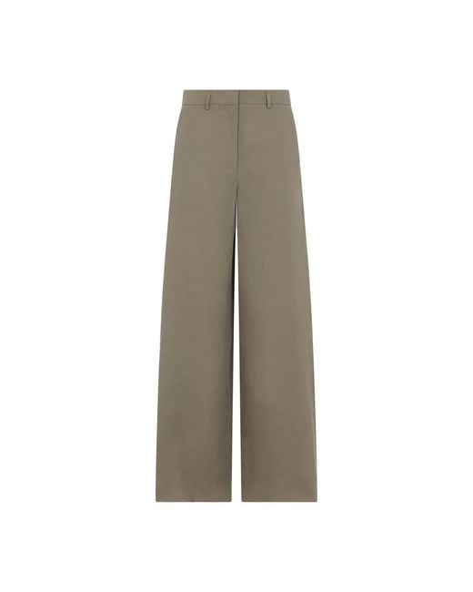 Giorgio Armani Gray Smoky Quartz Linen Trousers