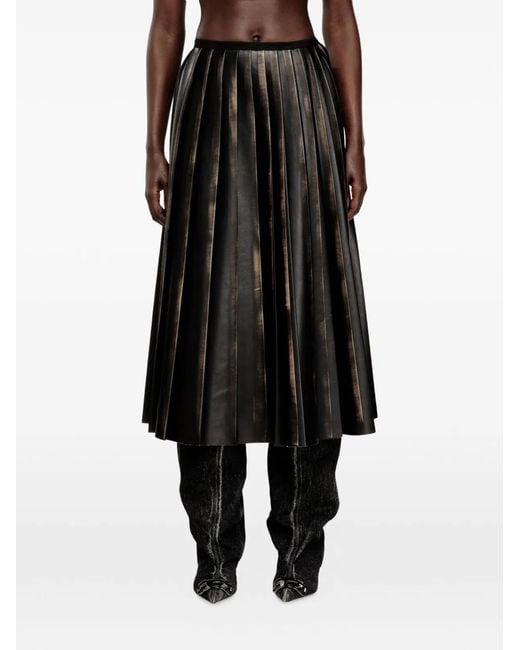DIESEL Black Polyester Polyurethane Skirt