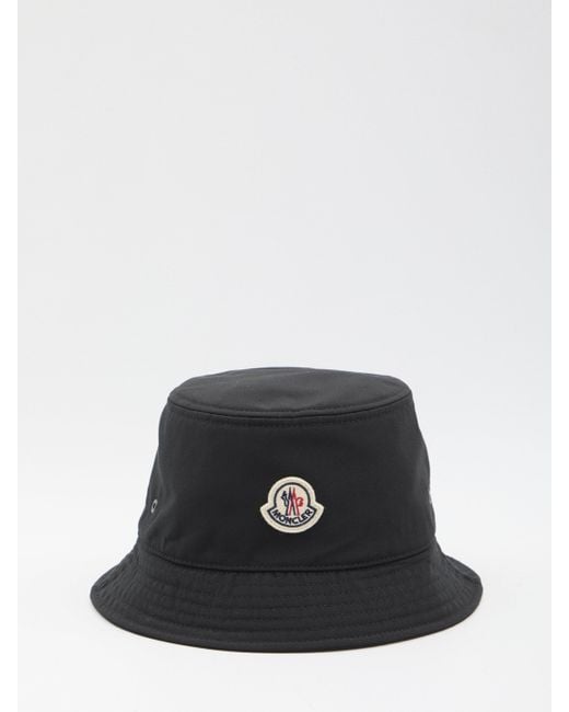 Moncler Black Canvas Bucket Hat