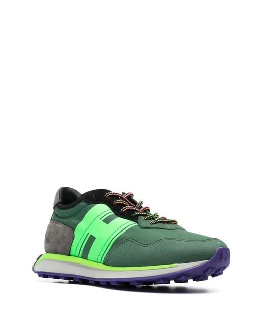Hogan Green Fluo H607 Sneakers for men