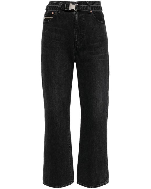 Sacai Black Boot Cut Denim Pants