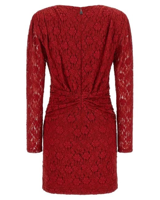 ROTATE BIRGER CHRISTENSEN Red Rotate Birger Christensen Lace Dress