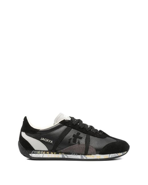 Premiata Black Leather Sneakers