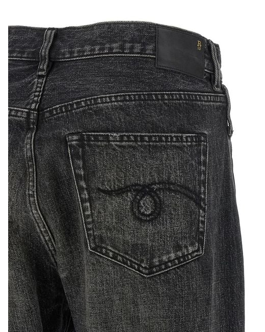 R13 Gray 'Crossover' Jeans