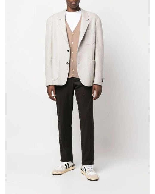 Colombo Natural Camel Kid Wool Botton Cardigan for men