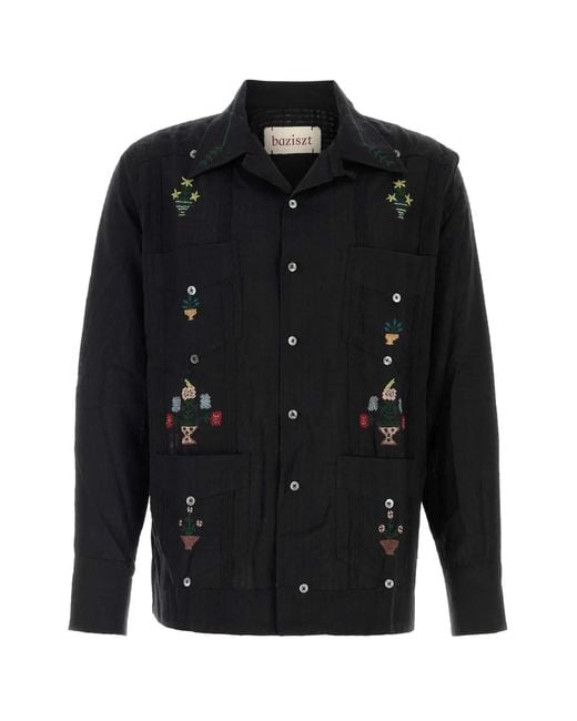 BAZISZT Black Byrsa Shirt for men