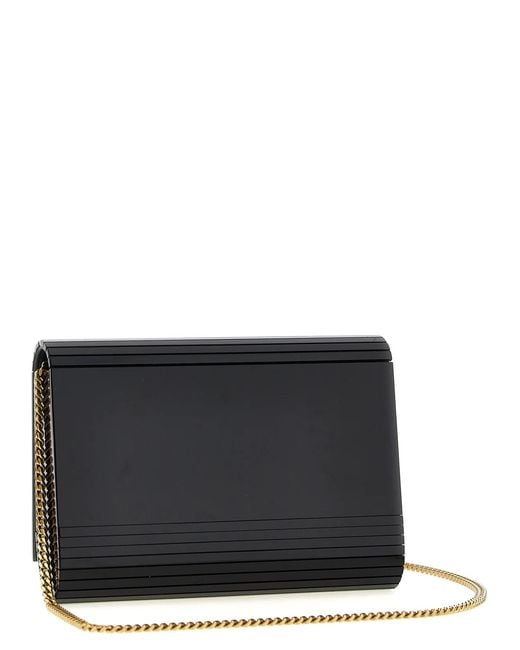Saint Laurent Black 'Minaudiã¨Re Vicky' Crossbody Bag