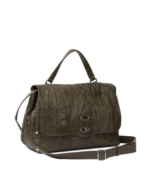 Zanellato Brown "Postina Plissé" Hand Bag