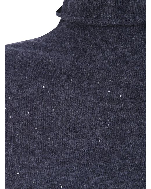 Antonelli Blue "Dakota" Turtle Neck Short Sleeve Sweater