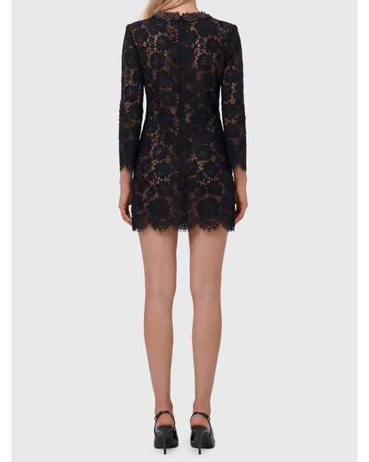 Self-Portrait Black Self Portrait Mini Lace Dress