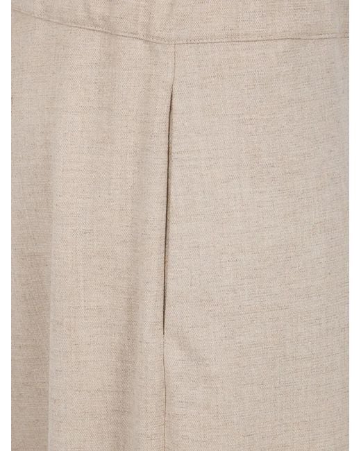 D.exterior Natural Soft Flanel Wide Leg Short Trousers