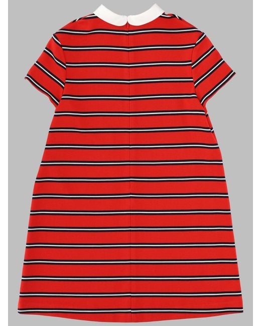 Gucci Red Vestitino Con Logo