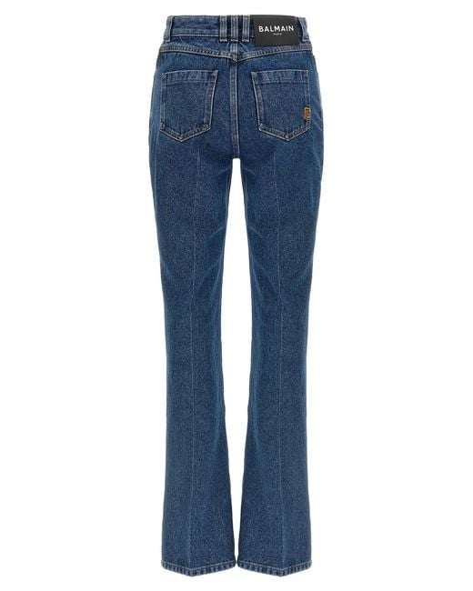 Balmain Blue Embroidery Jeans