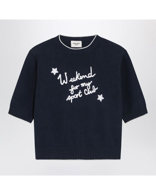 Weekend by Maxmara Blue Boxy Denim Cotton Shirt