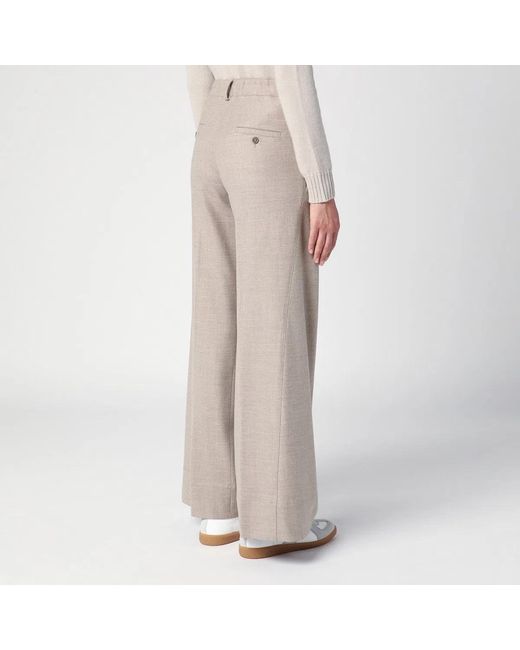 Quelledue Natural Mélange Wool Trousers