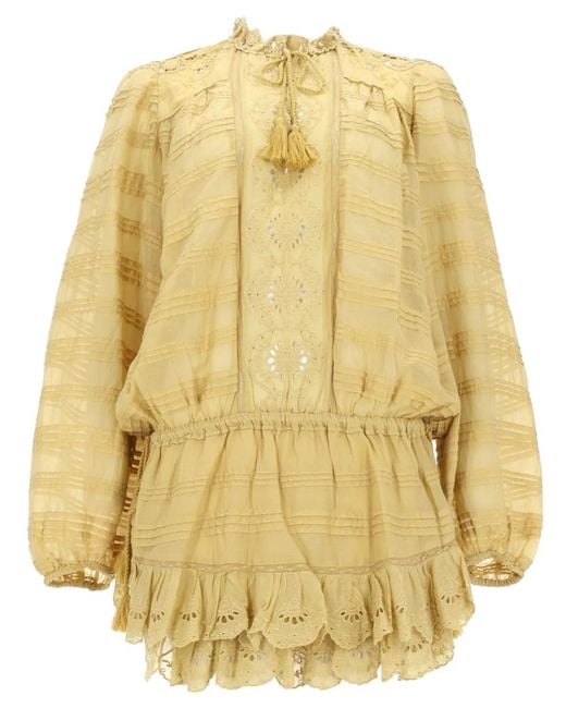 Isabel Marant Metallic Mini Abito "Preya"