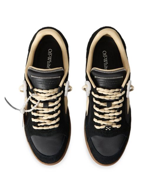 Off-White c/o Virgil Abloh Black Nylon Leather Sneakers for men