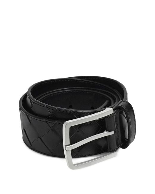 Bottega Veneta White Intrecciato Belt for men