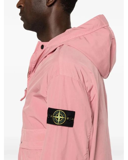 Stone Island Pink Light Compact Touch Poly-Tc Jacket for men