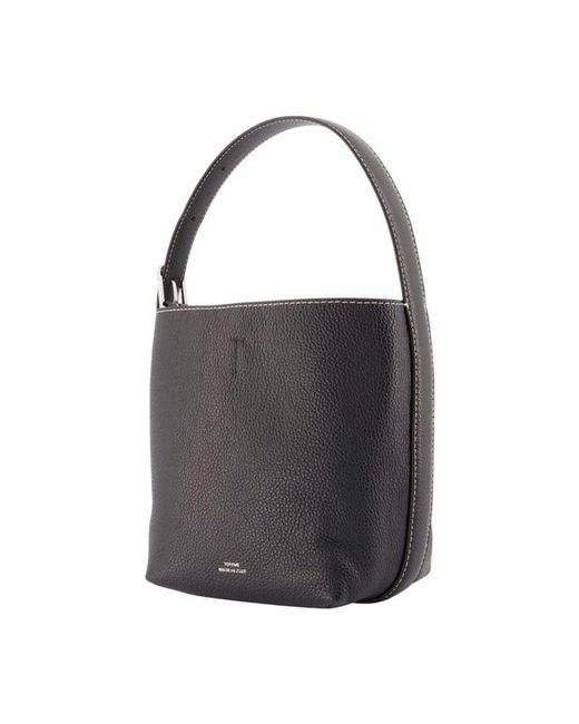 Totême Black Petite Belted Shopper Bag