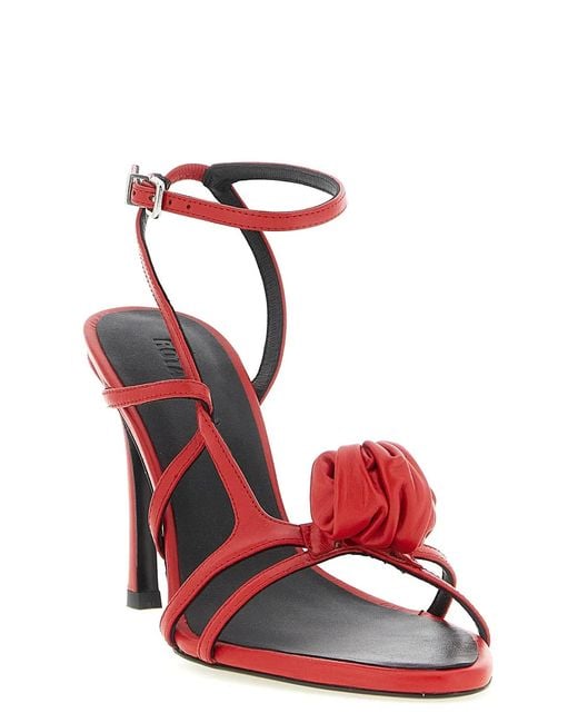 ROTATE BIRGER CHRISTENSEN Red Rotate Birger Christensen Sculptural Knot Sandals