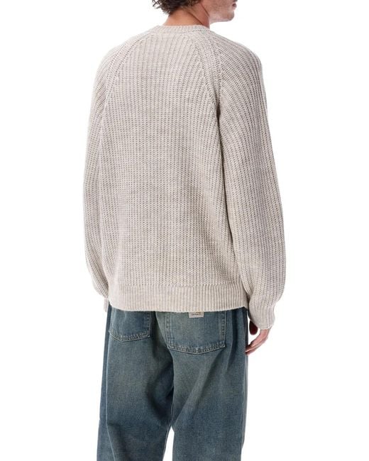 Carhartt Gray Firth Sweater With Raglan Sleeves for men