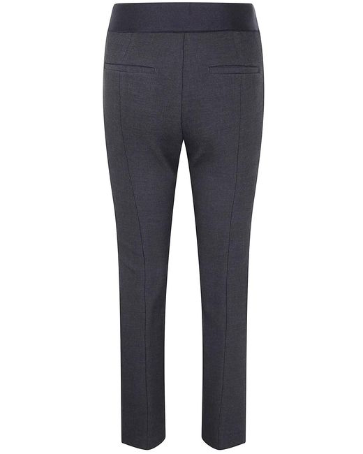 Peserico Blue Stretch Back Waisted Little Flared Trousers