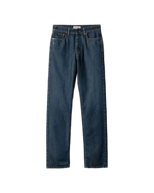 Miu Miu Blue Denim Cotton Trousers