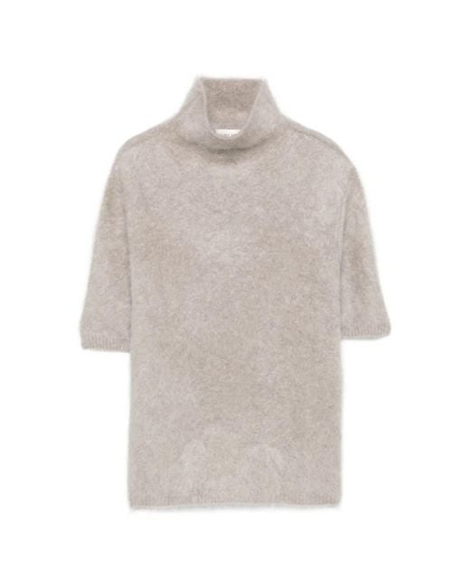 Soft Goat White Cashmere Turtle-Neck Sweater