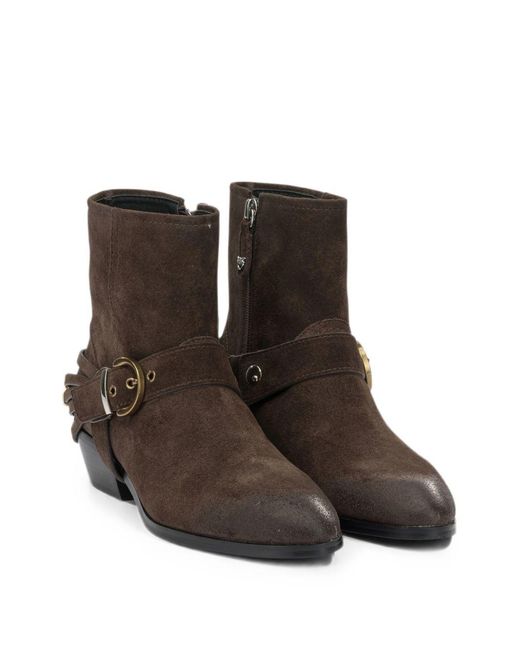 Pinko Brown Dark Leather Shoes