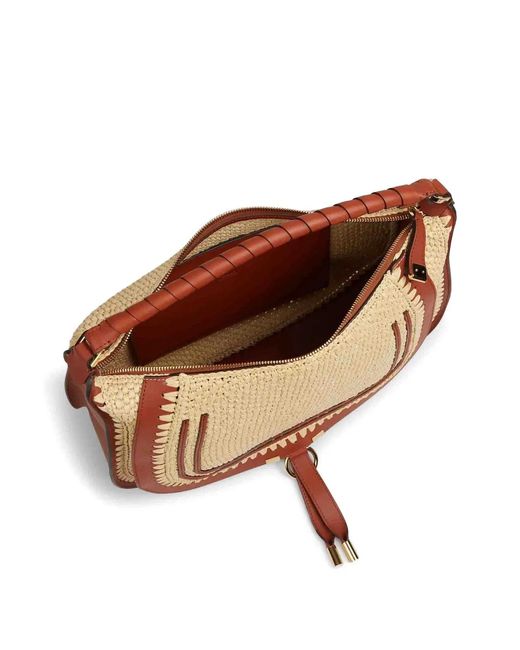 Chloé Metallic Marcie Medium Rafia Tote Bag